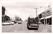Street Scene Condon Oregon OR Old Cars Hardware Drug Store c1950 Real Photo RPPC picture