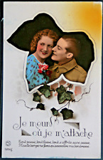RPPC - PC Paris. #5250/1  Beautiful Woman and Man  Tinted  PC2686 picture