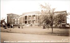 RPPC - Memorial Community Building, Wakefield Michigan Postcard- Razed picture