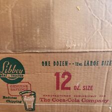 Vintage 1973 Case Of 12 Coke Glasses Libbey 12 OZ Open Box picture