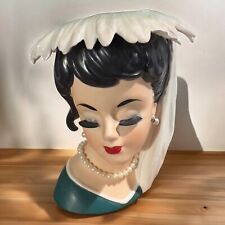 Vintage Trimont Japan Very Rare Lady Head Vase Planter.   Aka Elizabeth Taylor picture