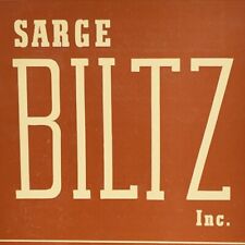 1960s The Sarge Biltz Inc Restaurant & Bar Menu Highway 25 52 Lafayette Indiana picture