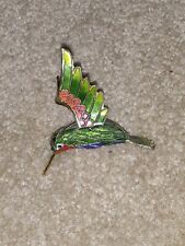 Vintage Cloisonne Enamel Hummingbird Figure picture