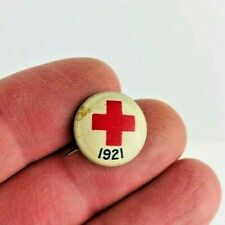 1921 Red Cross Lapel Stick Pin Antique Button JL Lynch Chicago IL  *G103 picture
