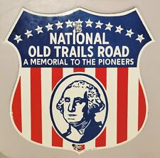 USED NATIONAL OLD TRAILS ROAD NOTR HIGHWAY SHIELD SIGN ROUTE 16X16 PORCELAIN  picture