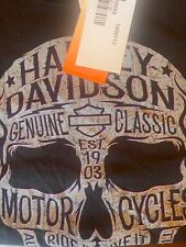 womens size s harley davidson skull foil tShirt nwt picture