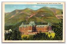 Banff Springs Hotel Alberta Canada UNP Linen Postcard Z3 picture