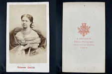 Neurdein, Paris, Marie-Clotilde de Savoy, Princess Napoleon Vintage cdv albumum picture