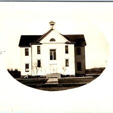 c1910s US Pioneer School House RPPC Bell Roof Rural Real Photo Postcard High A96 picture