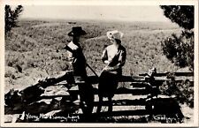 Postcard Young Man & Sammy Lane; Shepherd of the Hills RPPC Real Photo Am picture