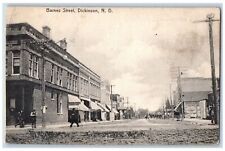 Dickinson North Dakota Postcard Barnes Street Business Section 1907 Antique picture