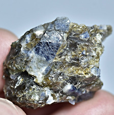 54 CT Amazing Natural Bi-Color Sapphire Crystals On Mica Matrix From Afghanistan picture