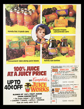 1988 Campbell's Juice Works Fruit Juices Circular Coupon Advertisement picture