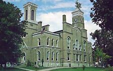 Greensburg Indiana Large Toothed Aspens Courthouse Tower Postcard picture