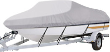 Icover Trailerable Boat Cover- 14'-16' Waterproof Heavy Duty Marine Grade Canvas picture