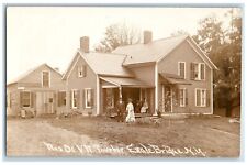 c1910s Thurber Residence View Barn Man Women Eagle Bridge NY RPPC Photo Postcard picture