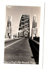 RPPC 1947 Yaquina Bay Bridge Newport Oregon Postcard Christian 191 picture