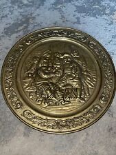 Vintage Brass MCM Wall Plate Made In Holland 23 Inches picture