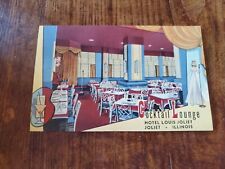 Vintage Hotel Postcard Cocktail Lounge Hotel Louis Joliet Illinois Toyrism picture