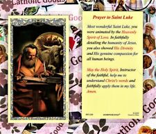 St Luke +  Prayer - Laminated  Holy Card 800-1248 picture