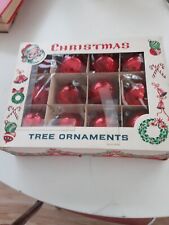 POLAND  Vintage Christmas Tree Ornaments Dozen Red balls picture