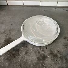 Vintage Corning Ware Skillet Pan w Lid Range Topper N-8 1/2-B Frost White picture