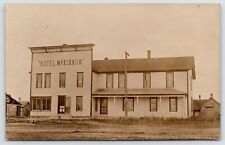 McBain MI~Big Old McKinnon Hotel Surrounded by Outbuildings & Barns~1910 RPPC picture