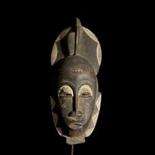 African Mask Collectible Hand Carved wood Wall Hanging Baule Ndoma-G1837 picture