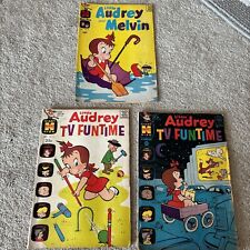 Lot of 3 LITTLE AUDREY & Melvin Comic Book TV Funtime #20 1965 #9 1964 #13 1965 picture