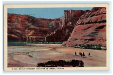 Navajo Horsemen Canyon De Chelly AZ Arizona Postcard (T35) picture