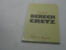 Guide to Derech Eretz by Rabbi S. Wagschal Judaica picture