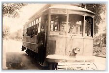 c1910s Candid South Main Streetcar Trolley Conductor  RPPC Photo Postcard picture