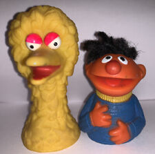 Sesame Street Big Bird Rubber Finger Puppets Ernie 1970s Vintage  picture