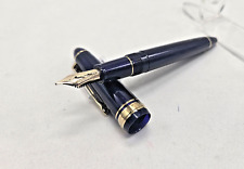 Sailor Fountain Pen Pro Fit Dark Blue Sparkl with GT 14K-585 B Nib Slim picture