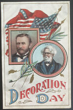 Mint USA Picture Postcard PPC Civil War General Lee & US Grant Decoration Day picture
