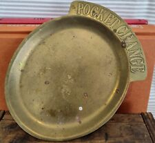 Vintage Solid Brass Pocket Change Key Holder Trinket Dish Coin Bowl Catch-All picture
