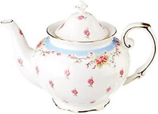 Gracie China Vintage Blue Rose Porcelain 5cup Teapot picture