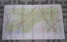 Vtg Burlington 1944 Sectional Aeronautical Chart Map (W-9) Map Decor 41x24 picture