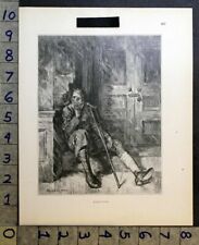 1919 MILITARY SOLDIER WOUNDED VETERAN WWI WALTER DE MARIS ARTIST PRINT FC4477  picture
