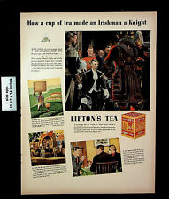 1938 Lipton's Tea Irishman Knight Blend Flavor Vintage Print Ad 25646 picture