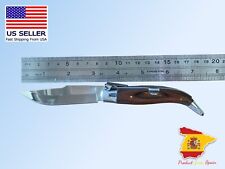 3.14” Spanish Navaja Teja Albacete pocket knife red wood handmade - USA Seller picture