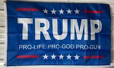 Republican Flag FREE USA SHIP Trump Pro Life Pro God Pro Gun USA Sign 3x5 picture