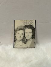 Vintage Photobooth Photo Of Woman With Heads Touching - Smiles  picture