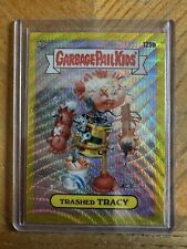 Garbage Pail Kids Chrome Series 4 129b TRASHED TRACY Yellow Wave Ref. 149/275 picture
