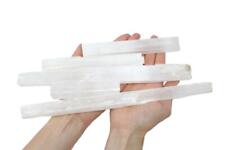 5 Pack Raw Large Selenite Sticks - Irregular Sizes - Over 1 LB Wholesale picture