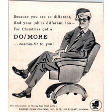 Domore Chair Company Christmas Office Chairs Elkhart IN 1951 Magazine Ad AF1-MF1 picture