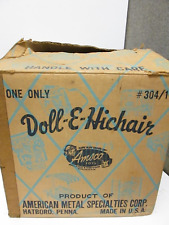 VTG 1950's Amsco Doll-E-Hichair CARDBOARD BOX ONLY  Metal High Chair Baby Doll picture