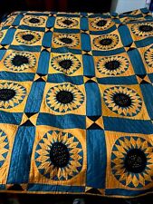 1-Beautiful, Gorgeous Vintage, sunflower quilt King Size picture