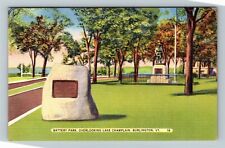Burlington VT-Vermont, Battery Park, Lake Champlain, Vintage Postcard picture