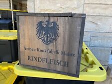 WWI WWII GERMAN REPRODUCTION RATION WOODEN FOOD CRATE picture